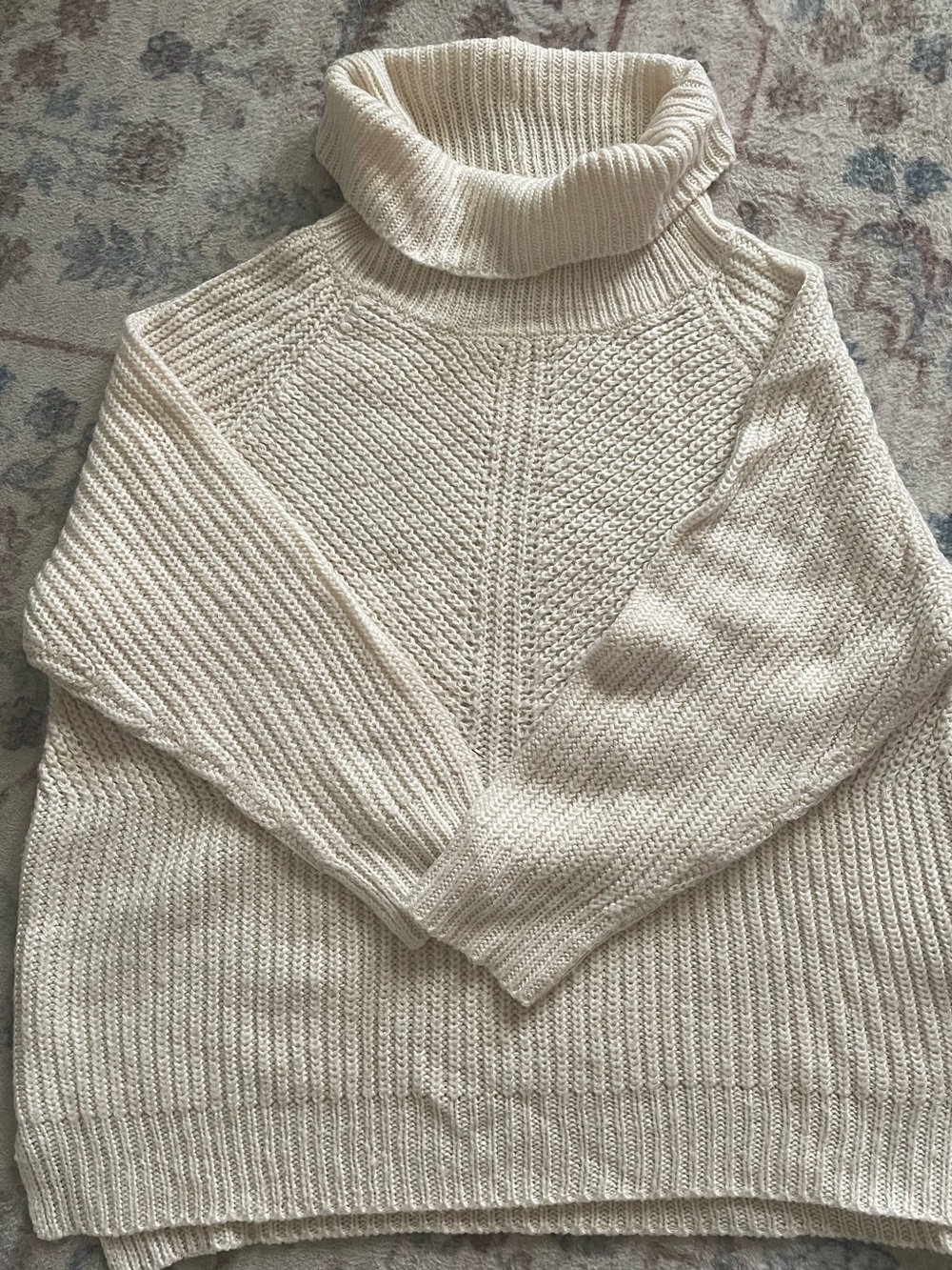 Cream Turtleneck Sweater